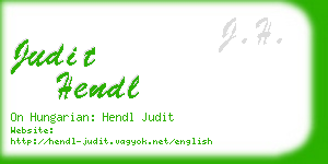 judit hendl business card